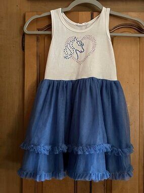 Little Girls Knit Works Unicorn Dress-4